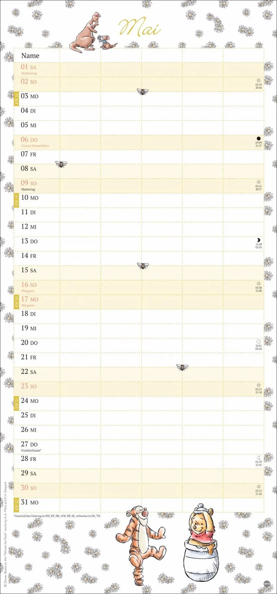 Bild: 9783756416509 | Winnie Puuh Familienplaner 2027 | Heye | Kalender | Spiralbindung