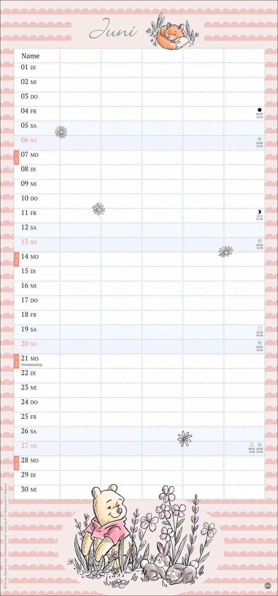 Bild: 9783756416509 | Winnie Puuh Familienplaner 2027 | Heye | Kalender | Spiralbindung