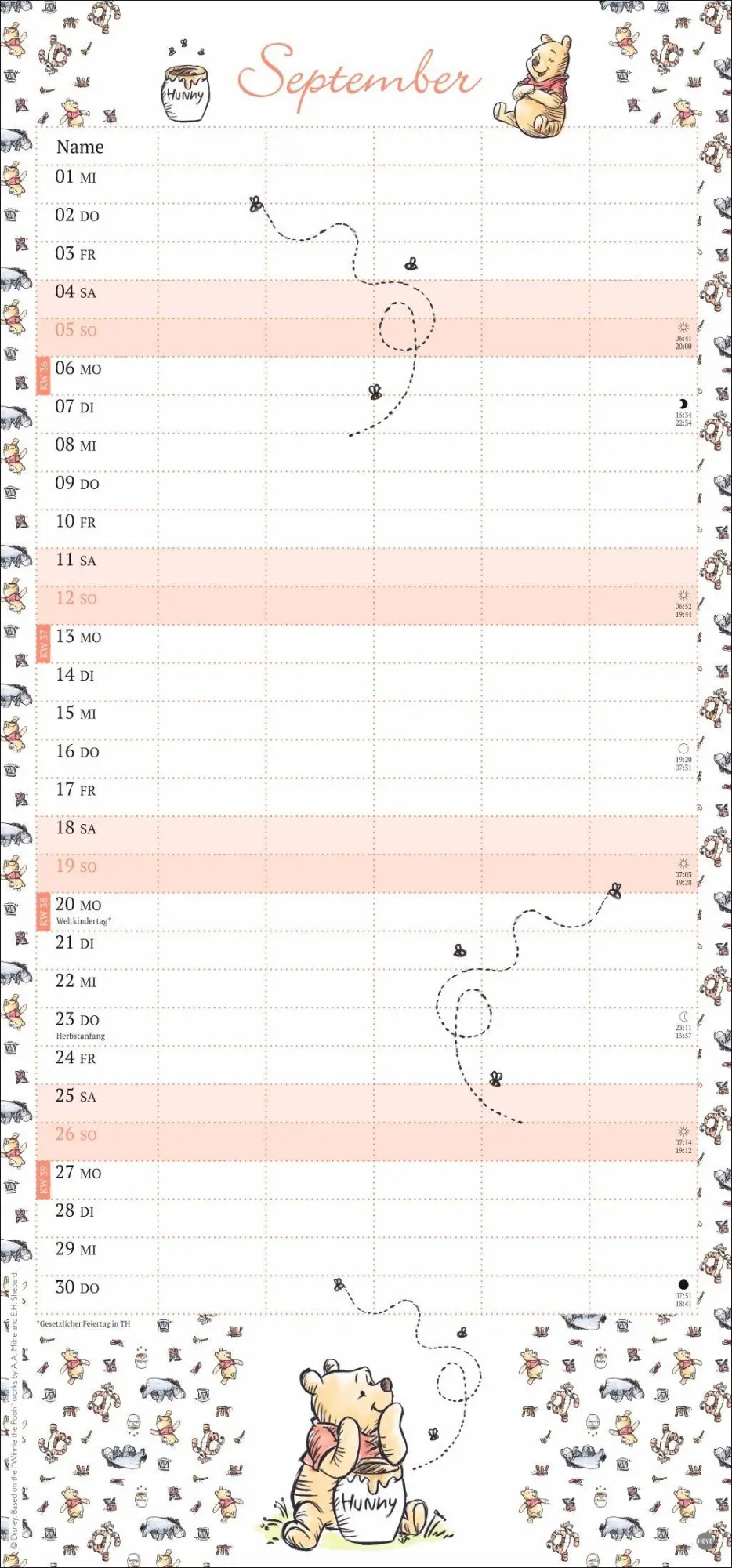 Bild: 9783756416509 | Winnie Puuh Familienplaner 2027 | Heye | Kalender | Spiralbindung