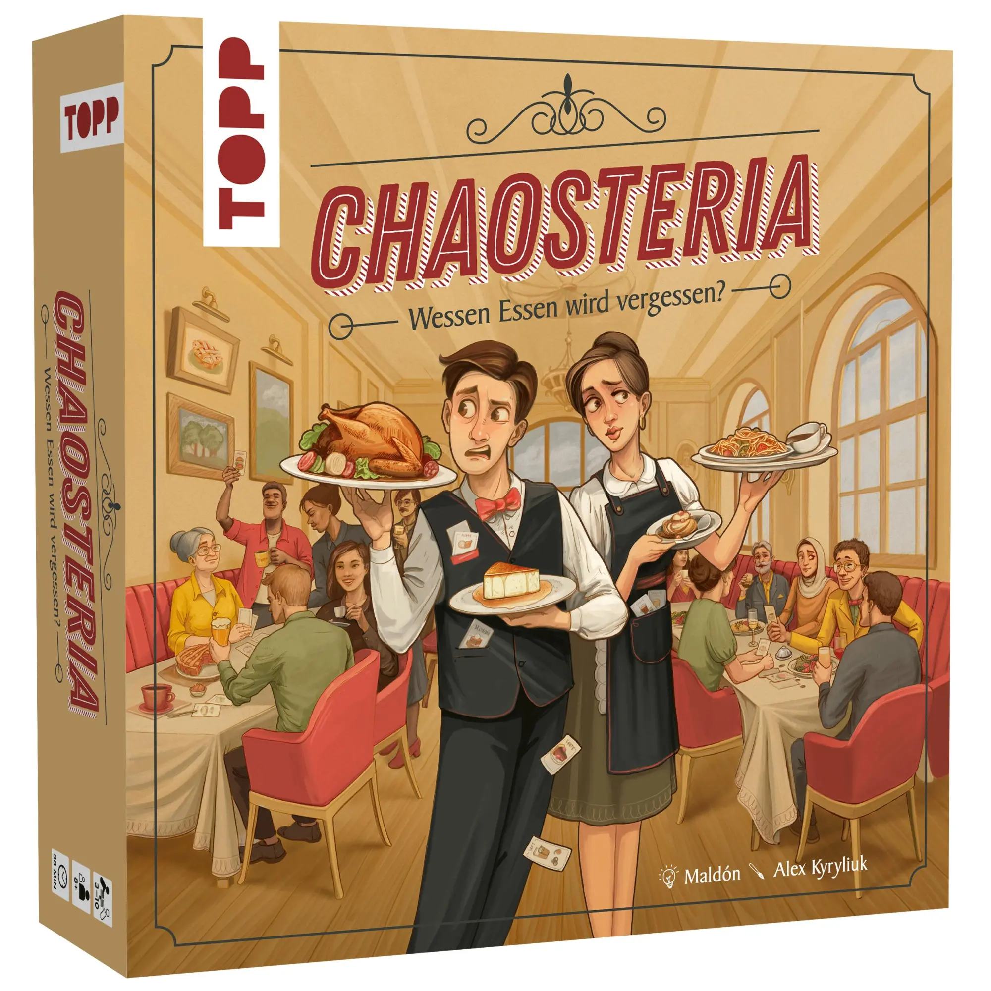 Cover: 4007742186609 | Chaosteria - Wessen Essen wird vergessen? | Maldón | Spiel | Deutsch