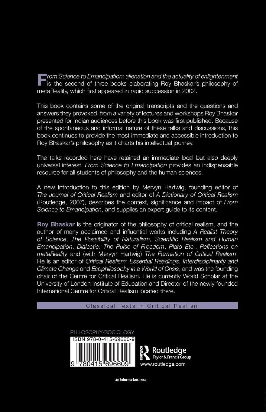 Rückseite: 9780415696609 | From Science to Emancipation | Roy Bhaskar | Taschenbuch | Englisch