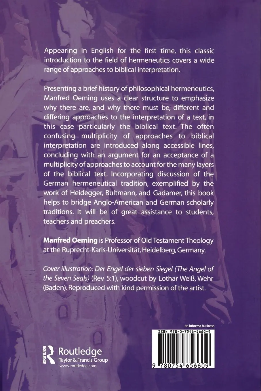 Rückseite: 9780754656609 | Contemporary Biblical Hermeneutics | An Introduction | Oeming (u. a.)