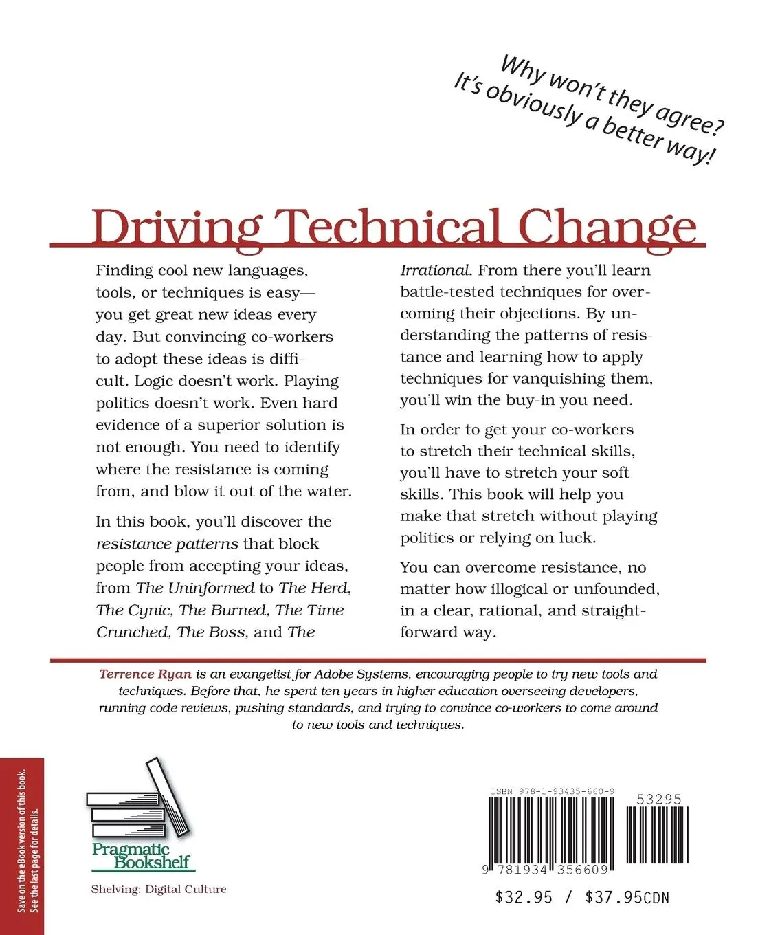 Rückseite: 9781934356609 | Driving Technical Change | Terrence Ryan | Taschenbuch | Englisch
