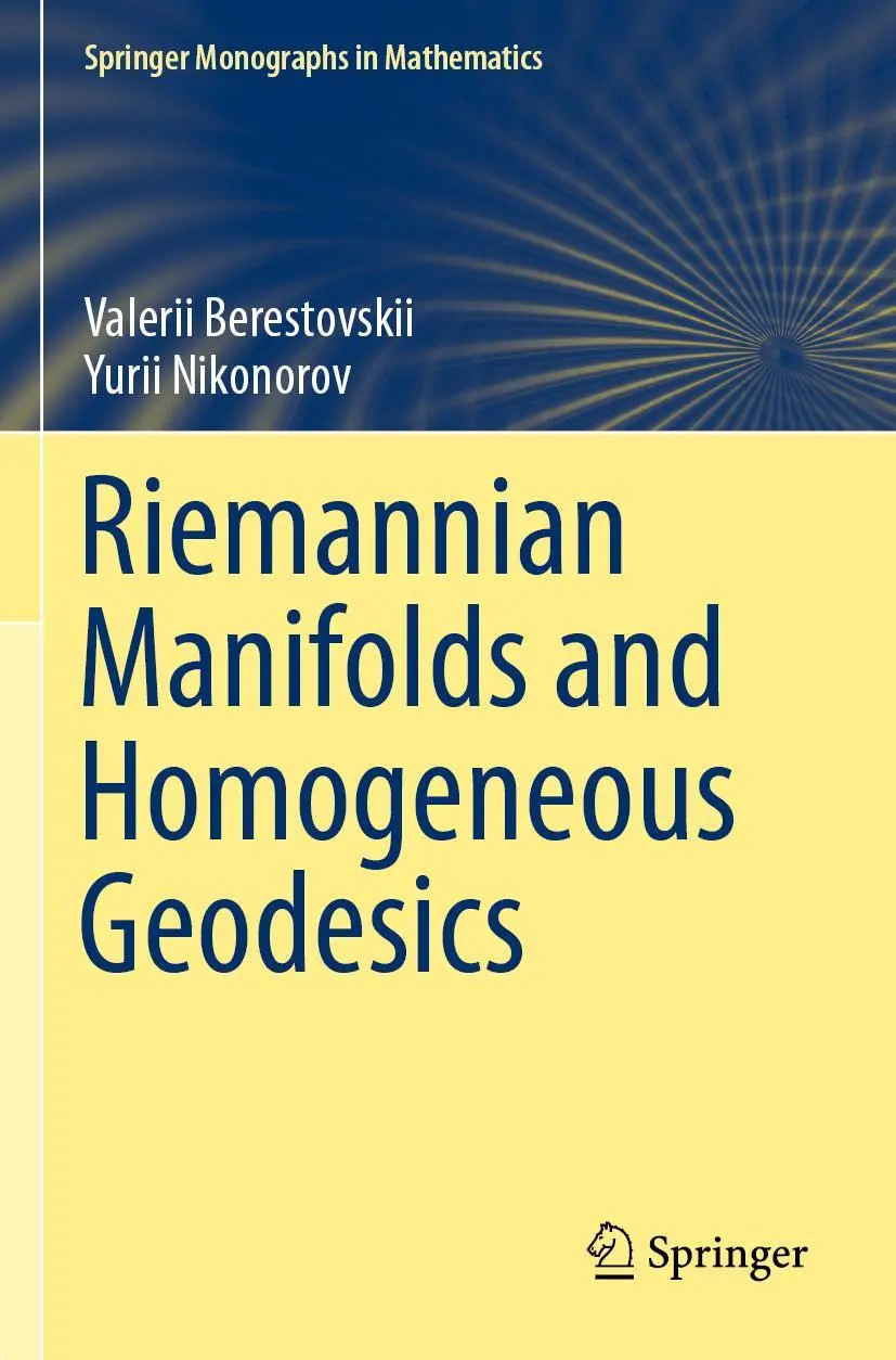 Cover: 9783030566609 | Riemannian Manifolds and Homogeneous Geodesics | Berestovskii (u. a.)