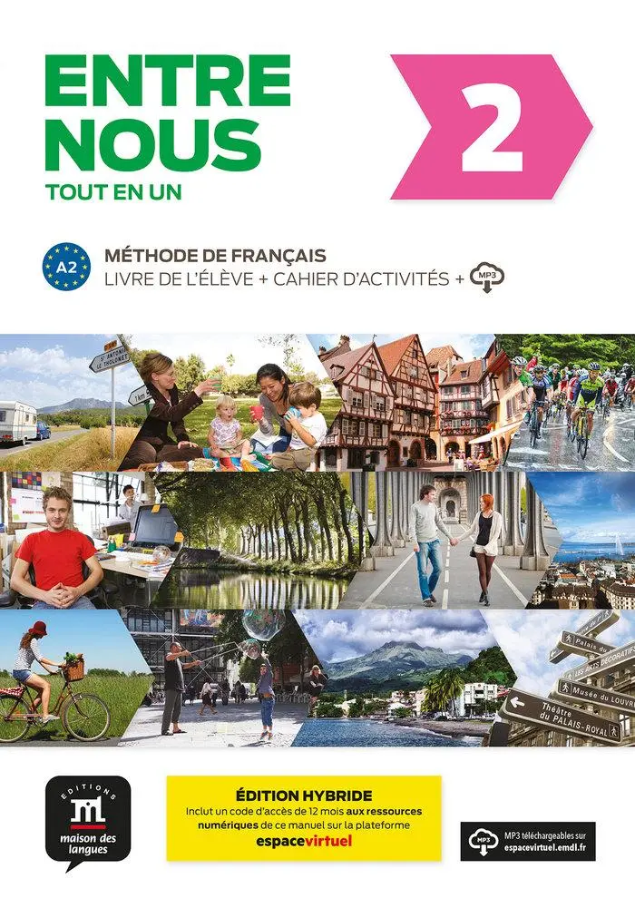 Cover: 9788419236609 | Entre nous 2 - Livre de l'eleve + cahier d'activites + audio download