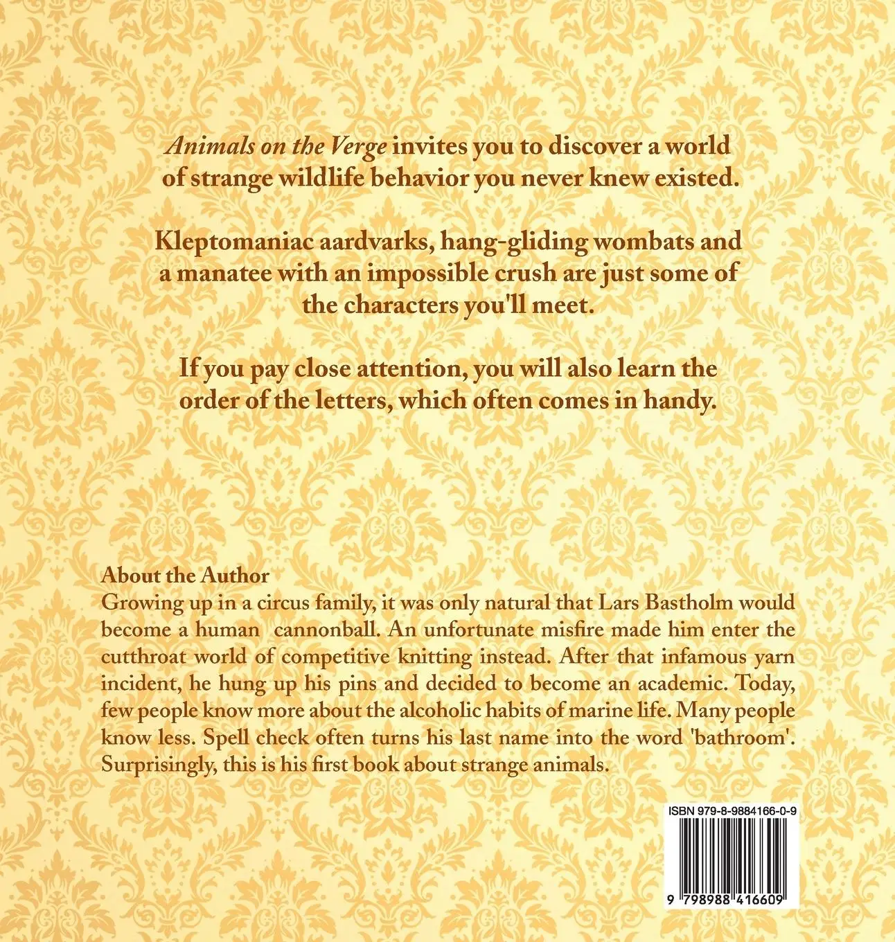 Rückseite: 9798988416609 | Animals on the Verge | Bastholm | Buch | Englisch | 2023