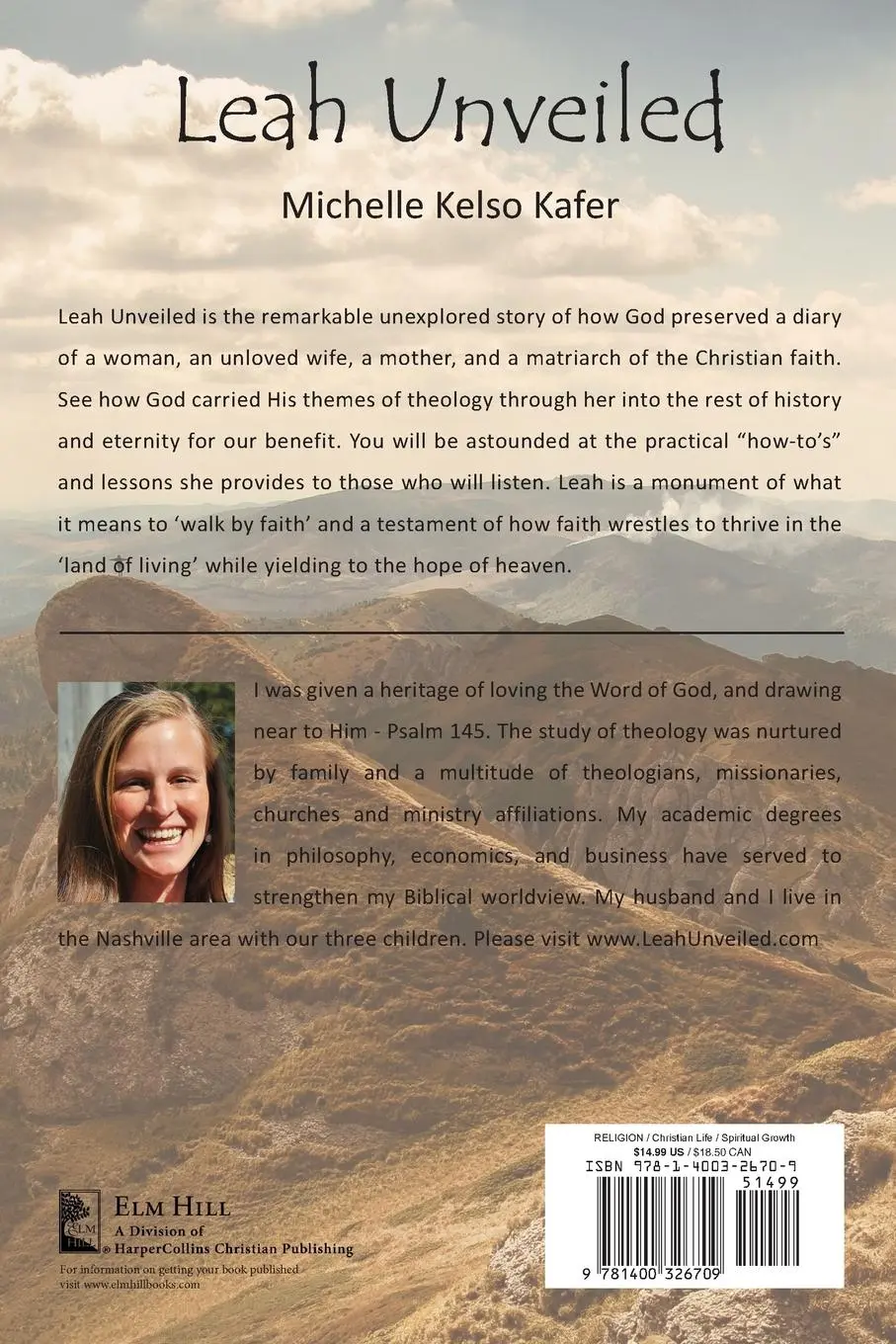 Rückseite: 9781400326709 | Leah Unveiled | Michelle Kelso Kafer | Taschenbuch | Englisch | 2020