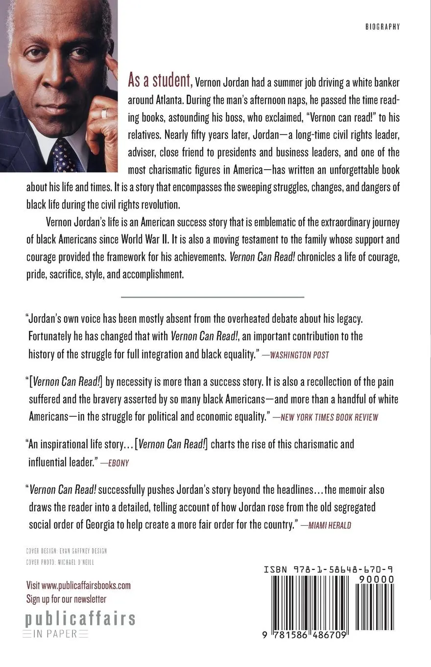 Rückseite: 9781586486709 | Vernon Can Read! | A Memoir | Jr. Vernon E. Jordan | Taschenbuch