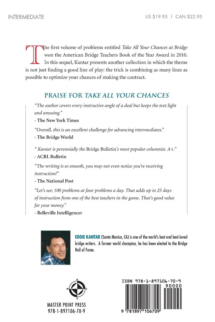 Rückseite: 9781897106709 | Take All Your Chances at Bridge Volume 2 | Edwin B Kantar (u. a.)