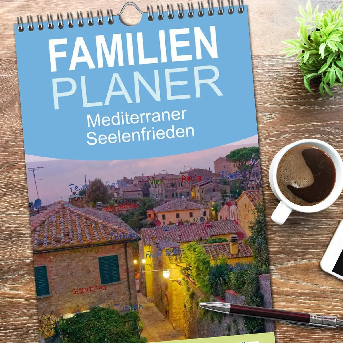 Bild: 9783516506709 | Familienplaner 2026 - Mediterraner Seelenfrieden mit 5 Spalten...