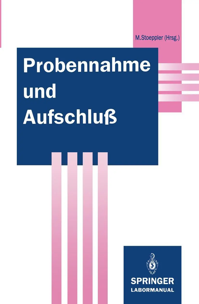 Cover: 9783642786709 | Probennahme und Aufschluß | Basis der Spurenanalytik | Stoeppler | xiv