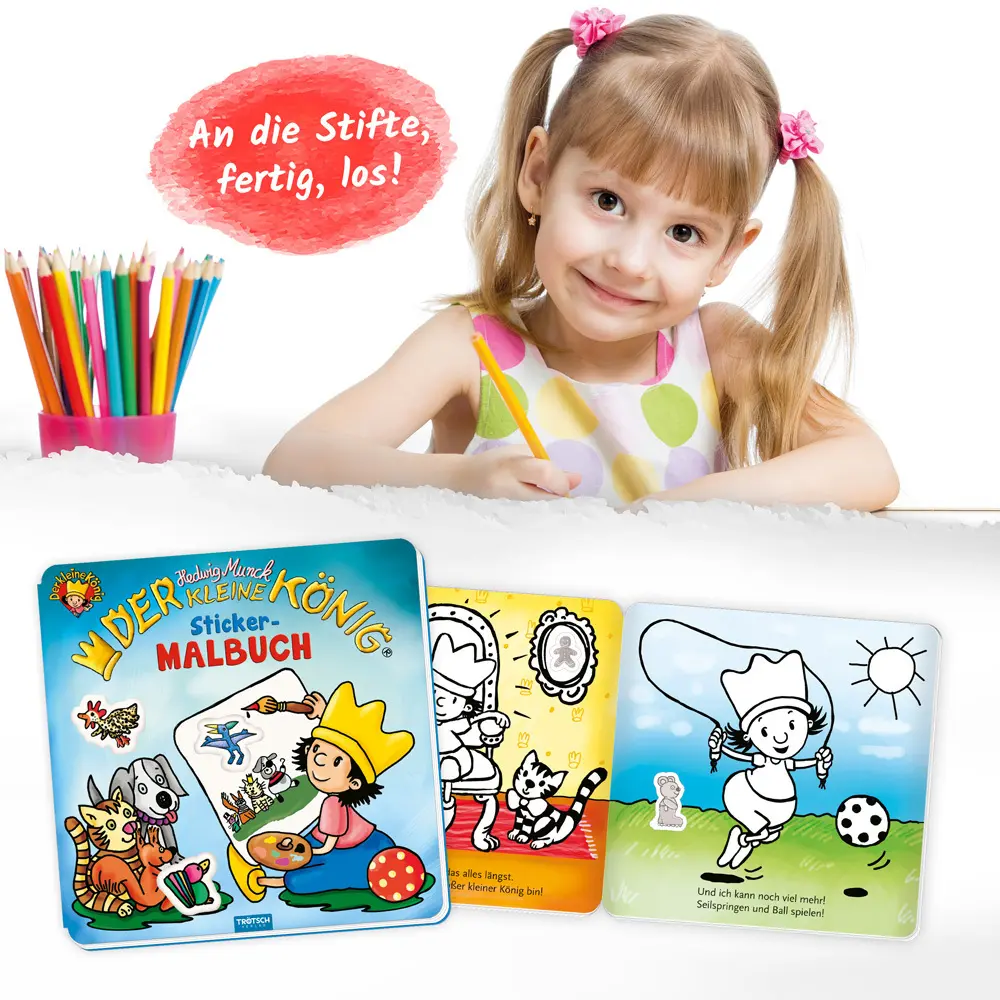 Bild: 9783965526709 | Trötsch Der kleine König Malbuch Stickermalbuch | Trötsch Verlag