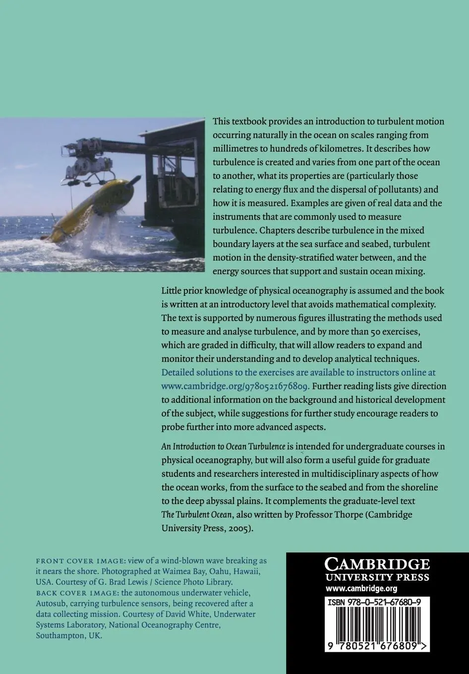 Rückseite: 9780521676809 | An Introduction to Ocean Turbulence | S. A. Thorpe | Taschenbuch
