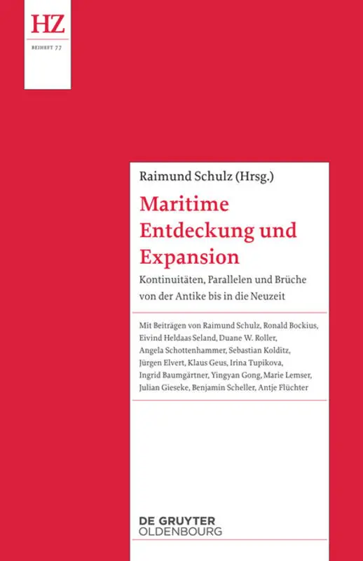 Cover: 9783110666809 | Maritime Entdeckung und Expansion | Raimund Schulz | Taschenbuch
