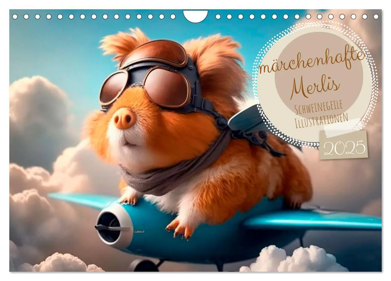 Cover: 9783383916809 | Märchenhafte Merlis - Schweinegeile Illustrationen (Wandkalender...