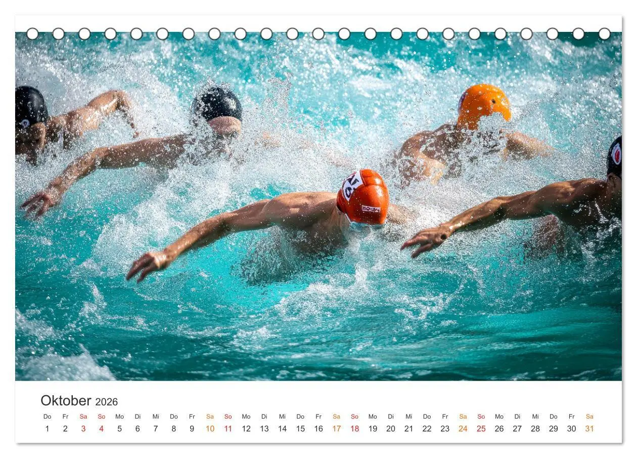 Bild: 9783457266809 | Schwimmen - Bahn für Bahn (Tischkalender 2026 DIN A5 quer),...