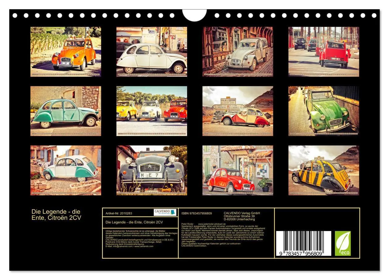Bild: 9783457956809 | Die Legende - die Ente, Citroën 2CV (Wandkalender 2026 DIN A4...