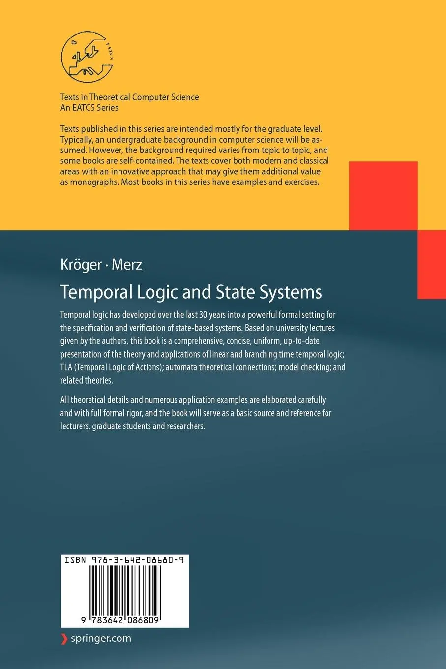 Rückseite: 9783642086809 | Temporal Logic and State Systems | Fred Kröger (u. a.) | Taschenbuch