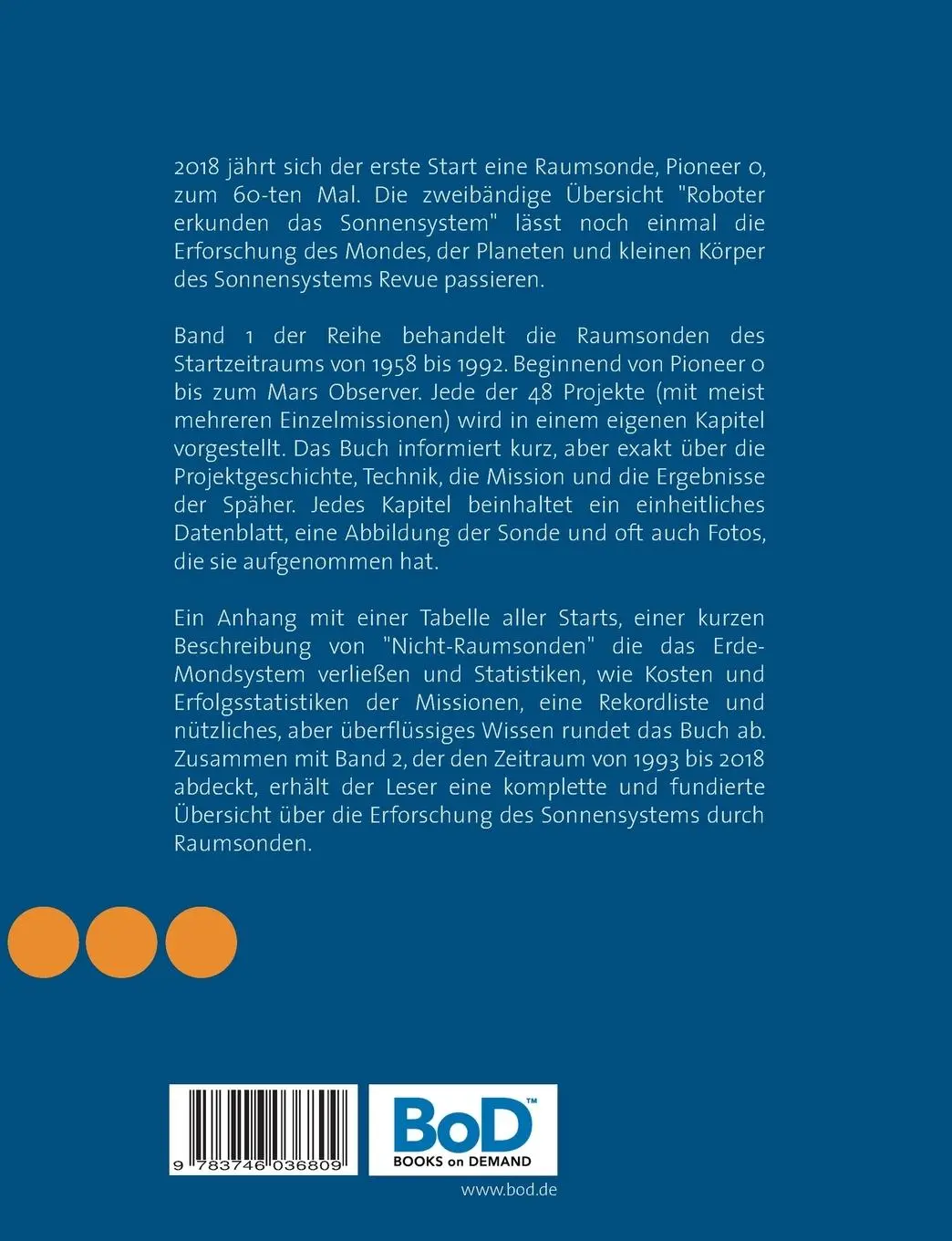 Rückseite: 9783746036809 | Mit Raumsonden zu den Planetenräumen | Bernd Leitenberger | Buch