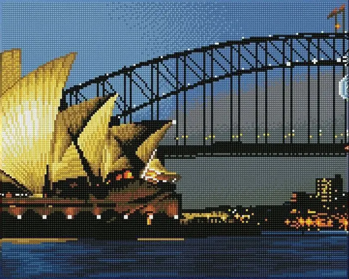Cover: 4895225926909 | DIAMOND DOTZ - Diamond Painting Sydney bei Nacht | Kit (Bastelset)