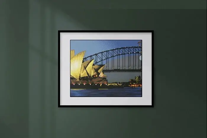 Bild: 4895225926909 | DIAMOND DOTZ - Diamond Painting Sydney bei Nacht | Kit (Bastelset)