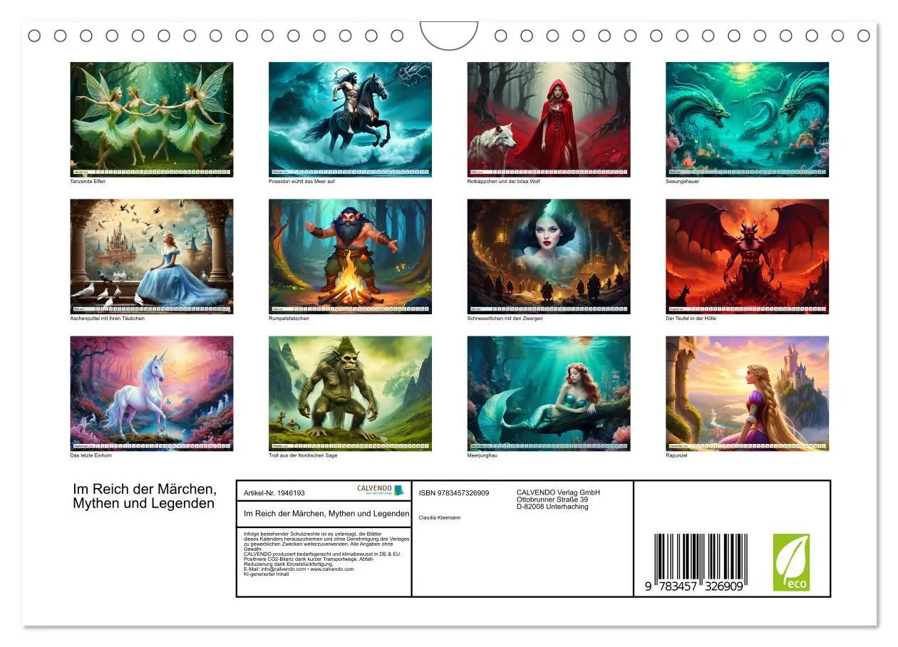 Bild: 9783457326909 | Im Reich der Märchen, Mythen und Legenden (Wandkalender 2026 DIN A4...
