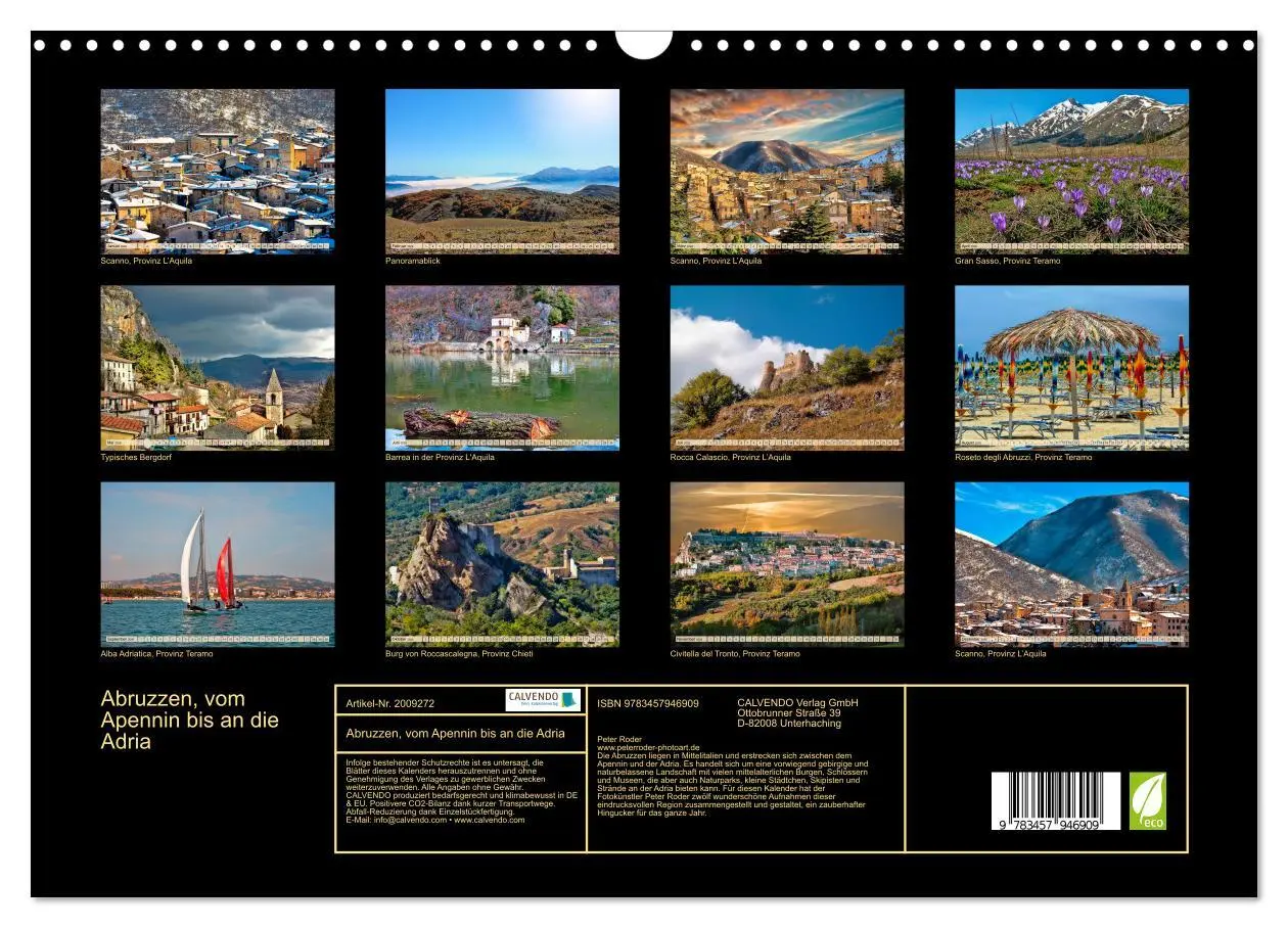 Bild: 9783457946909 | Abruzzen, vom Apennin bis an die Adria (Wandkalender 2026 DIN A3...