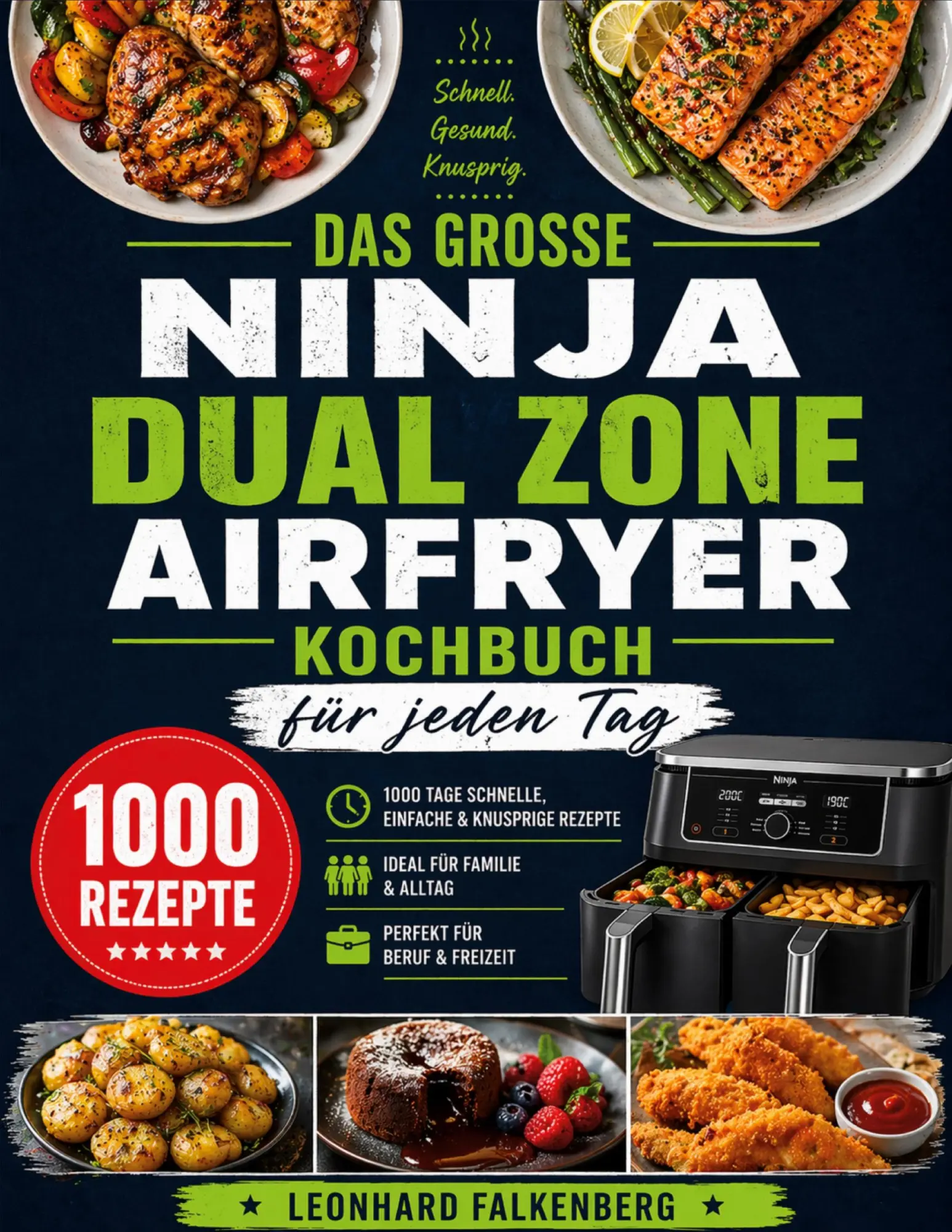 Cover: 9783696396909 | Das große Ninja Dual Zone Airfryer Kochbuch für jeden Tag | Falkenberg