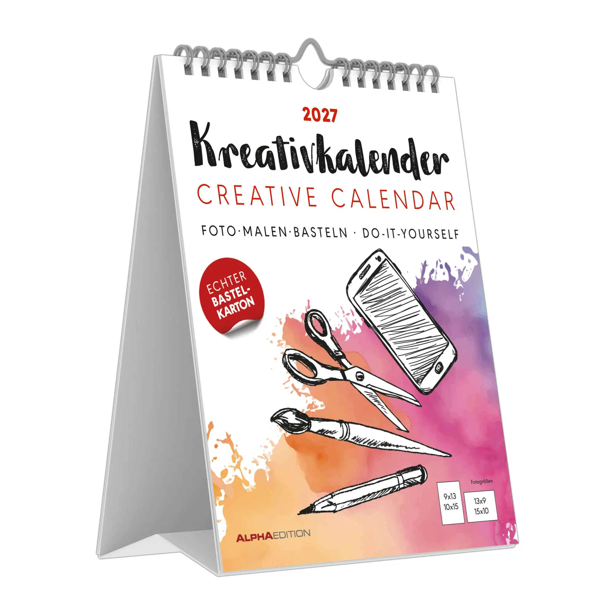 Cover: 4069095017009 | Kreativkalender Tischaufsteller hoch weiß 2027 | KG | Kalender | 14 S.