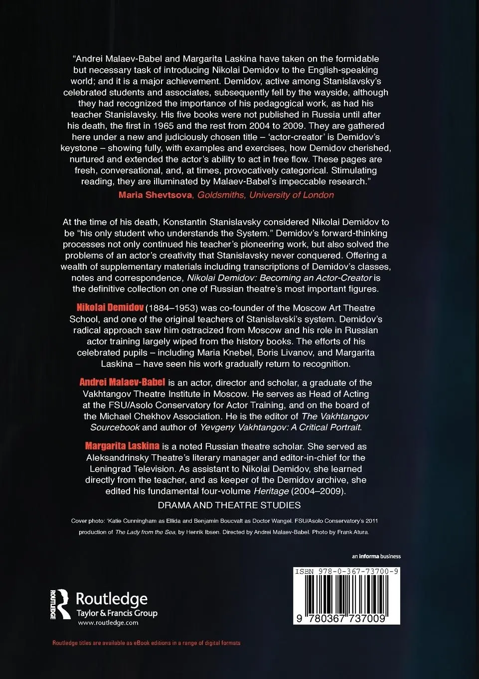Rückseite: 9780367737009 | Nikolai Demidov | Becoming an Actor-Creator | Nikolai Demidov | Buch