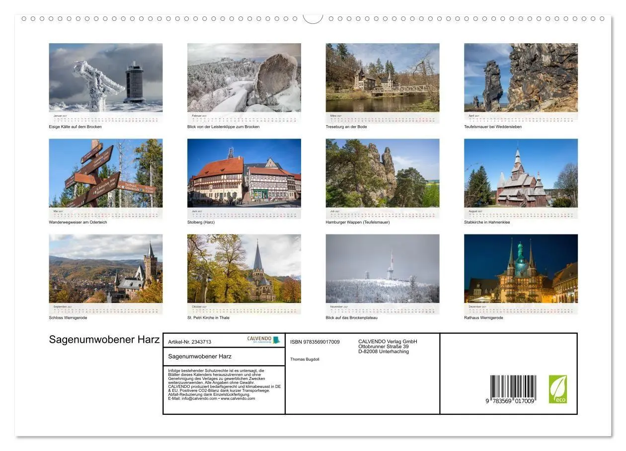 Bild: 9783569017009 | Sagenumwobener Harz (hochwertiger Premium Wandkalender 2027 DIN A2...