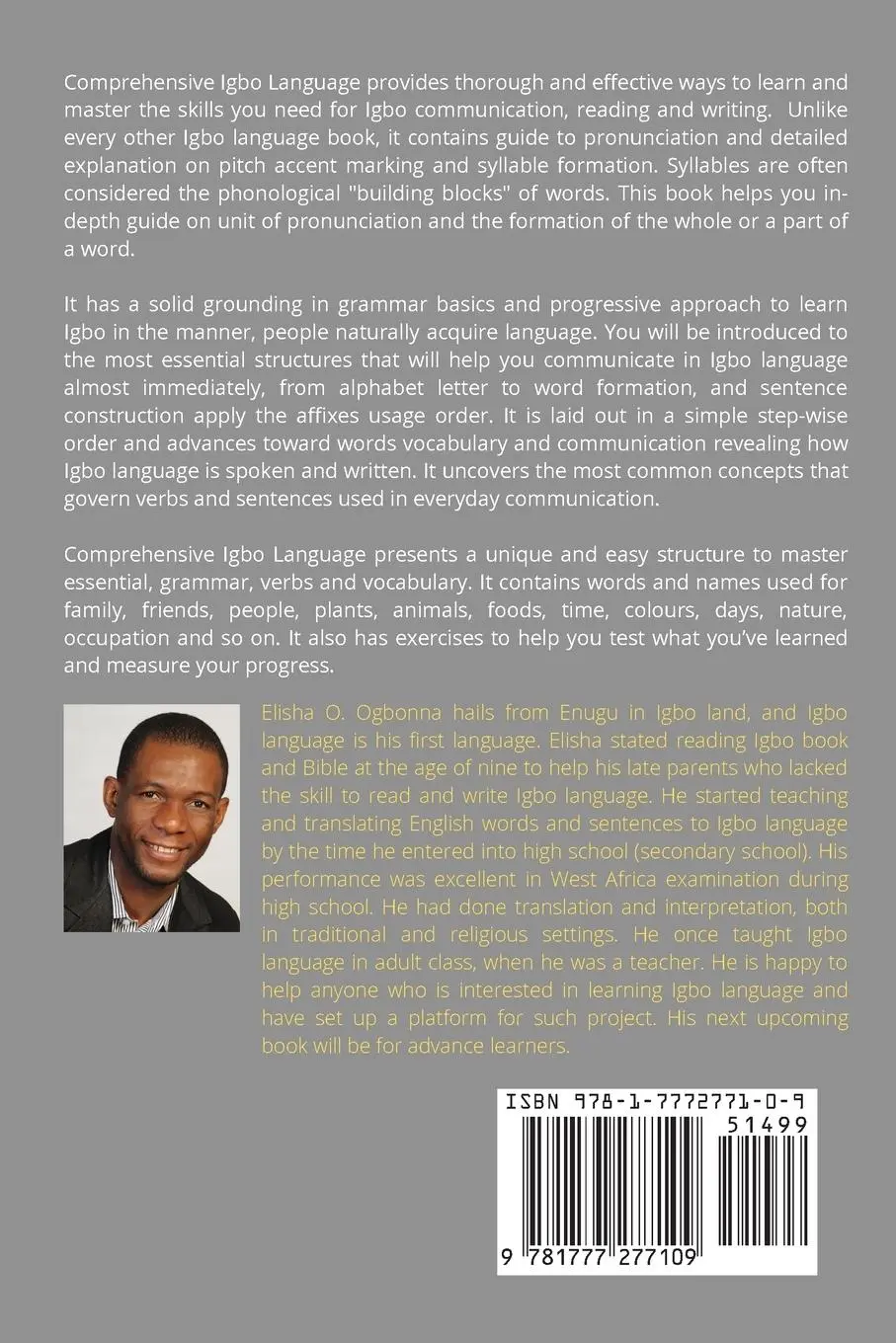 Rückseite: 9781777277109 | Comprehensive Igbo Language | Elisha O. Ogbonna | Taschenbuch | 2020