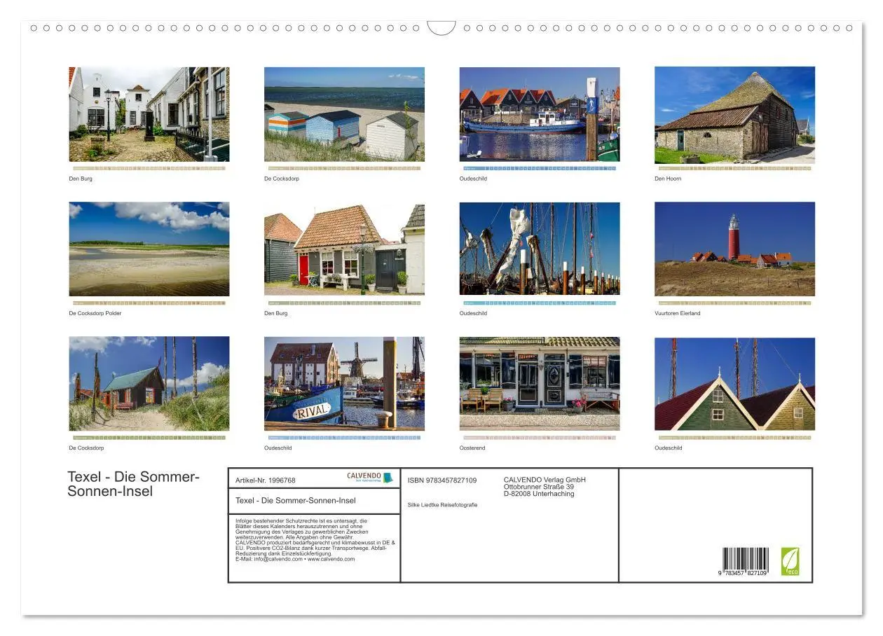 Bild: 9783457827109 | Texel - Die Sommer-Sonnen-Insel (Wandkalender 2026 DIN A2 quer),...