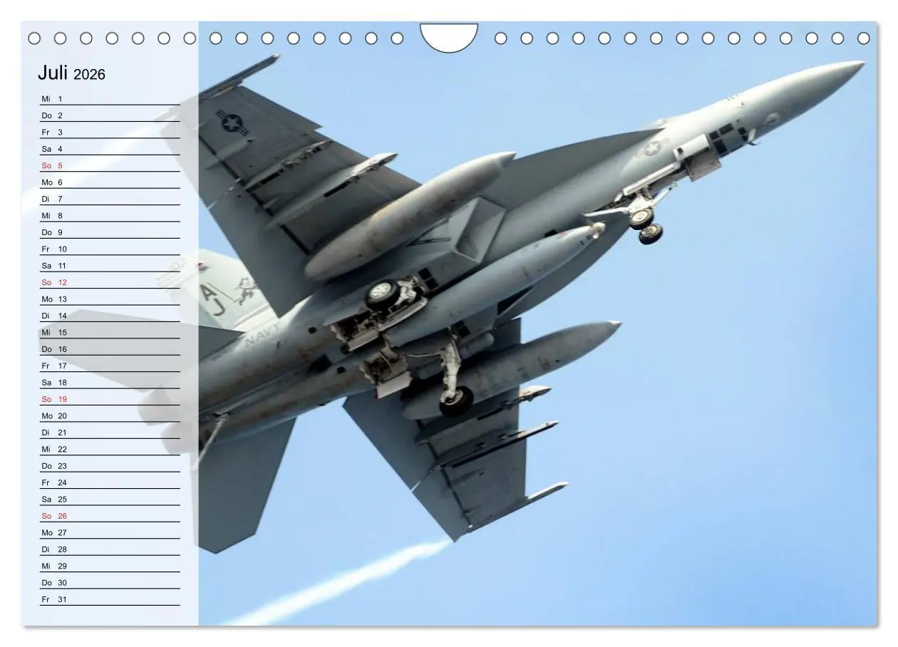 Bild: 9783457997109 | Kriegstechnik. Kampfjet-Impressionen (Wandkalender 2026 DIN A4...