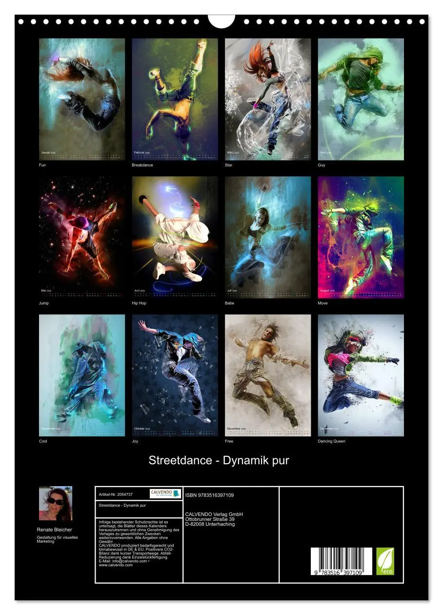 Bild: 9783516397109 | Streetdance - Dynamik pur (Wandkalender 2026 DIN A3 hoch), CALVENDO...