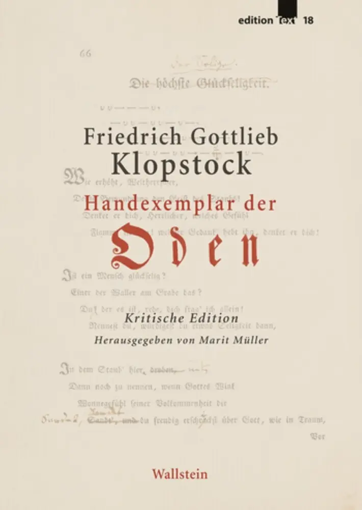 Cover: 9783465047209 | Handexemplar der "Oden" | Kritische Edition | Klopstock | Taschenbuch