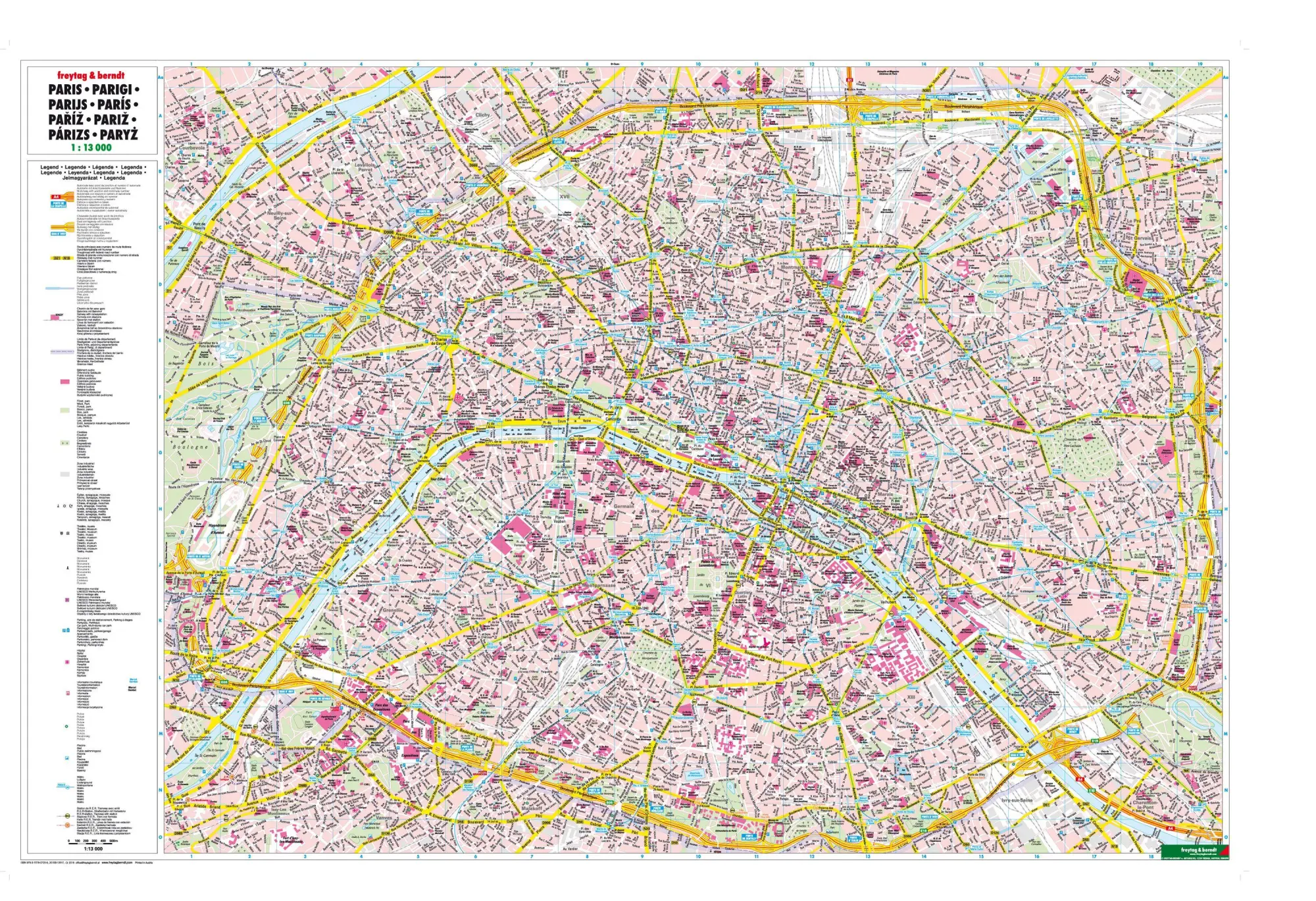 Bild: 9783707907209 | Paris 1 : 13 000 | (Land-)Karte | freytag &amp; berndt Stadtpläne | 2015