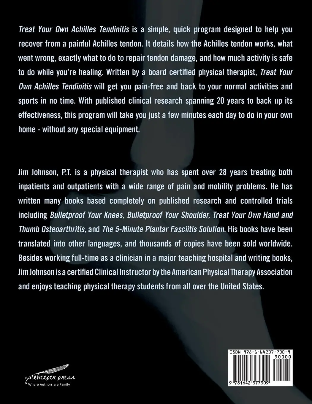 Rückseite: 9781642377309 | Treat Your Own Achilles Tendinitis | Jim Johnson | Taschenbuch | 2019