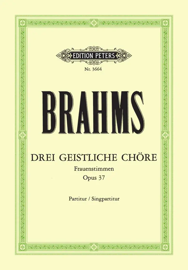 Cover: 9790014017309 | Geistliche Lieder(3) Op.37 | Johannes Brahms | Buch | Edition Peters