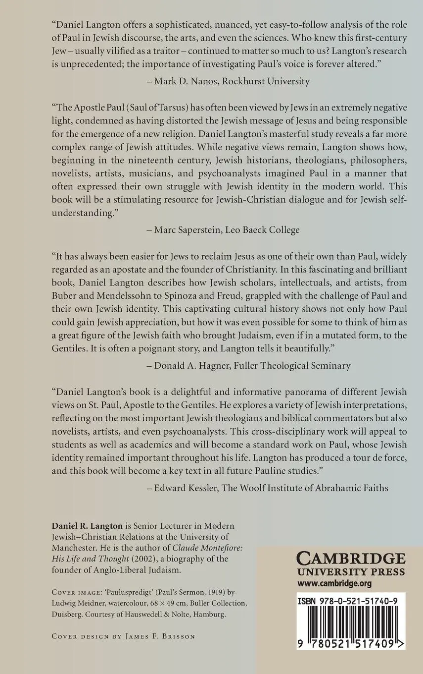 Rückseite: 9780521517409 | The Apostle Paul in the Jewish Imagination | Daniel R. Langton | Buch