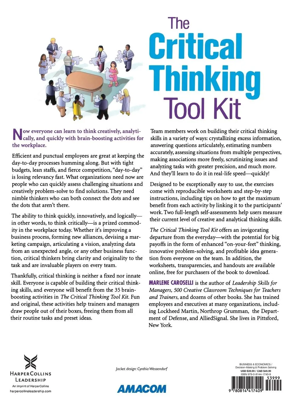 Rückseite: 9780814417409 | The Critical Thinking Toolkit | Marlene Caroselli | Taschenbuch | 2013