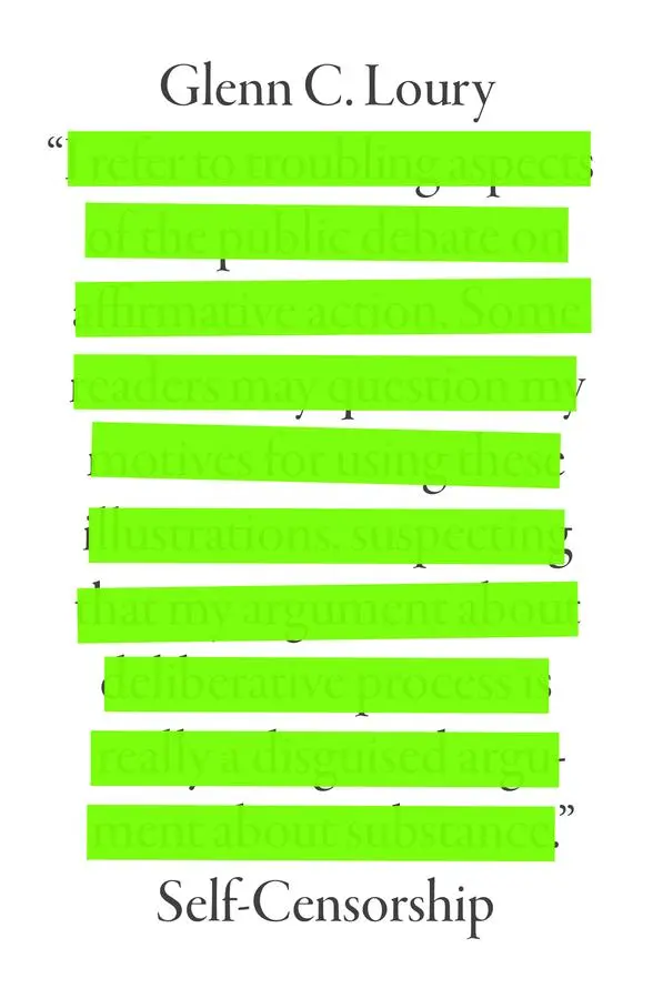 Cover: 9781509567409 | Self-Censorship | Glenn C Loury | Buch | Einband - fest (Hardcover)