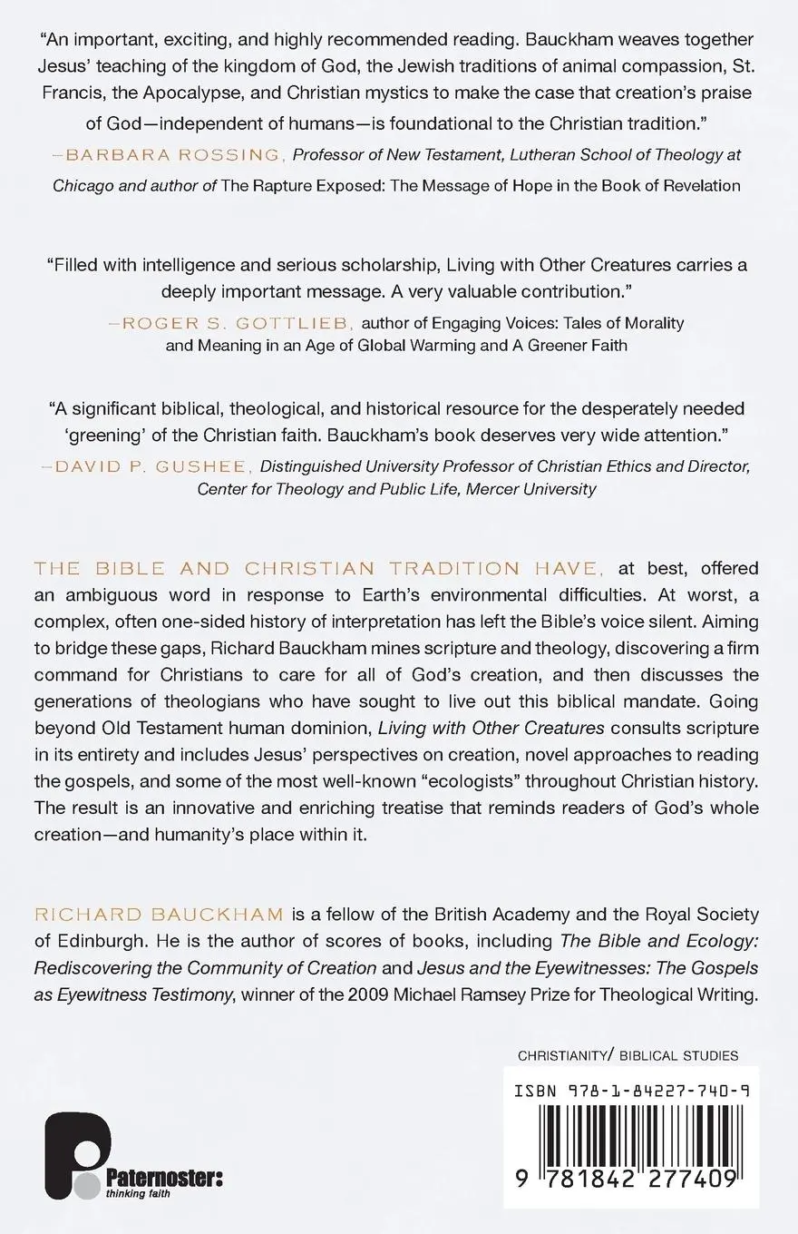 Rückseite: 9781842277409 | Living with Other Creatures | Green Exegesis and Theology | Bauckham
