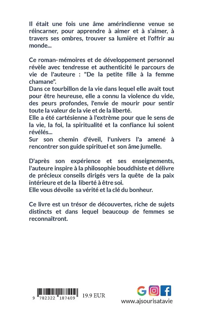 Rückseite: 9782322187409 | Ma Sadhana | De la petite fille à la femme chamane | Agnès Jeannot