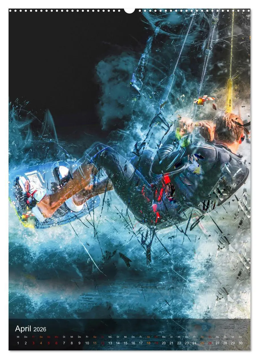Bild: 9783516367409 | Kitesurfen - einfach cool (Wandkalender 2026 DIN A2 hoch), CALVENDO...