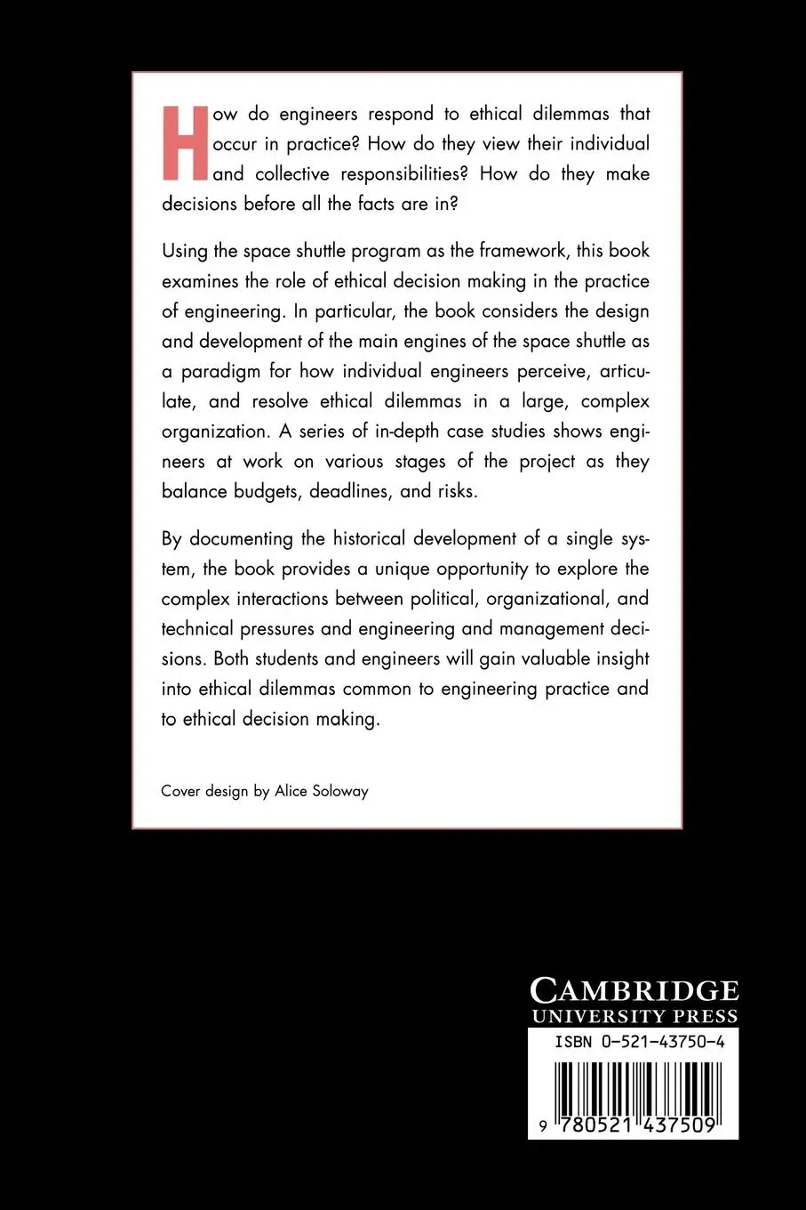 Rückseite: 9780521437509 | Engineering Ethics | Rosa L. B. Pinkus (u. a.) | Taschenbuch | 2003