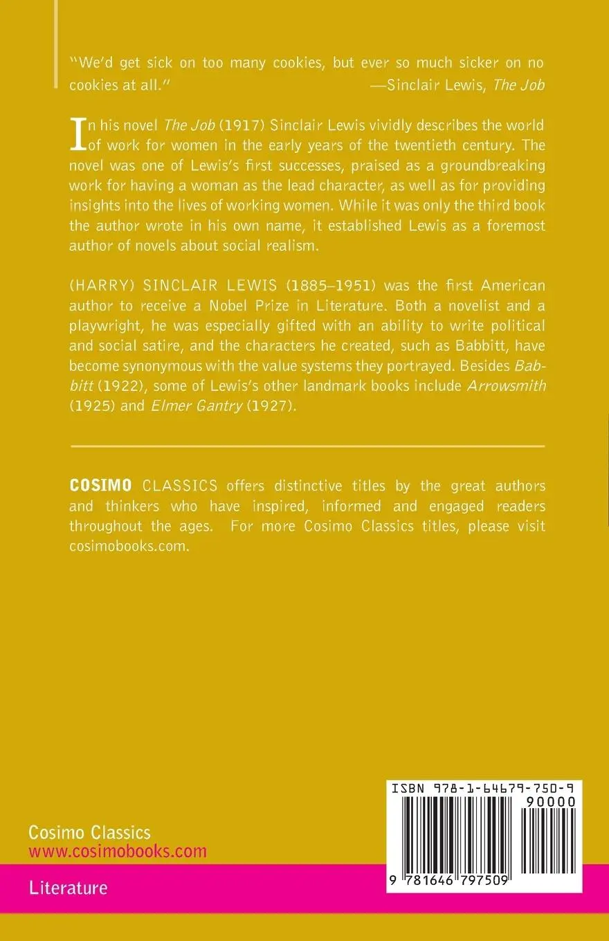 Rückseite: 9781646797509 | The Job | An American Novel | Sinclair Lewis | Taschenbuch | Englisch