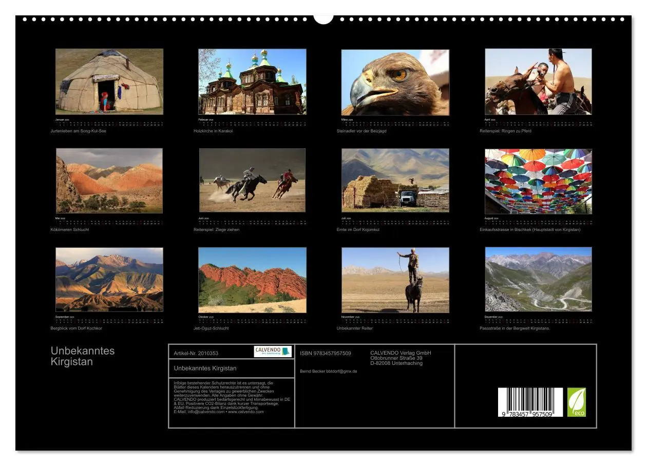 Bild: 9783457957509 | Unbekanntes Kirgistan (hochwertiger Premium Wandkalender 2026 DIN...