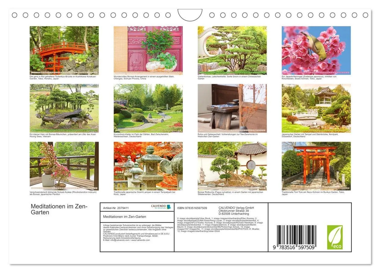 Bild: 9783516597509 | Meditationen im Zen-Garten (Wandkalender 2026 DIN A4 quer),...