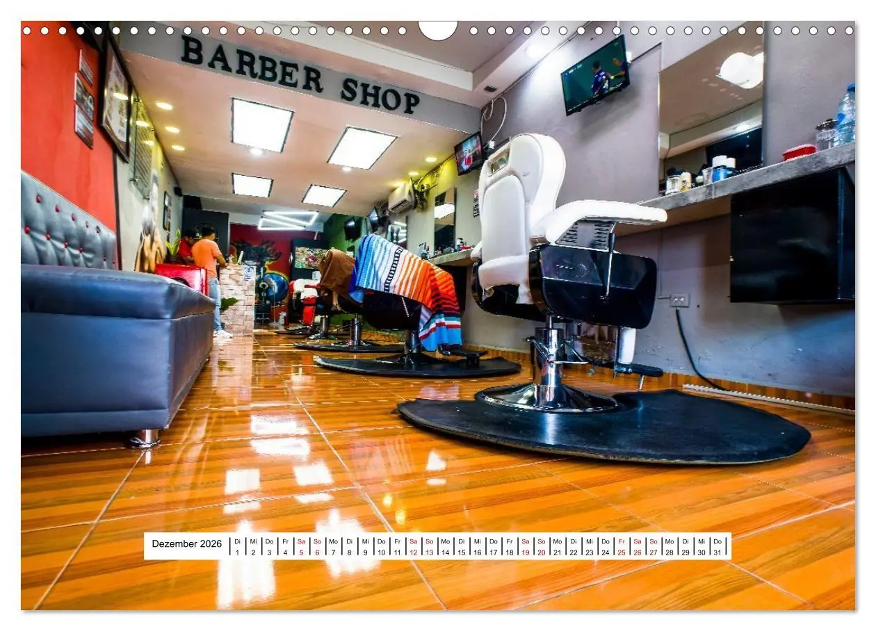 Bild: 9783516667509 | Friseursalons rund um den Globus (Wandkalender 2026 DIN A3 quer),...